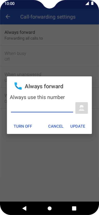 Press TURN OFF.