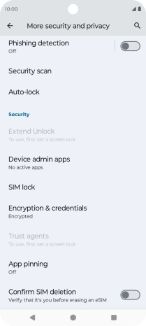 Press SIM lock. Press SIM lock.