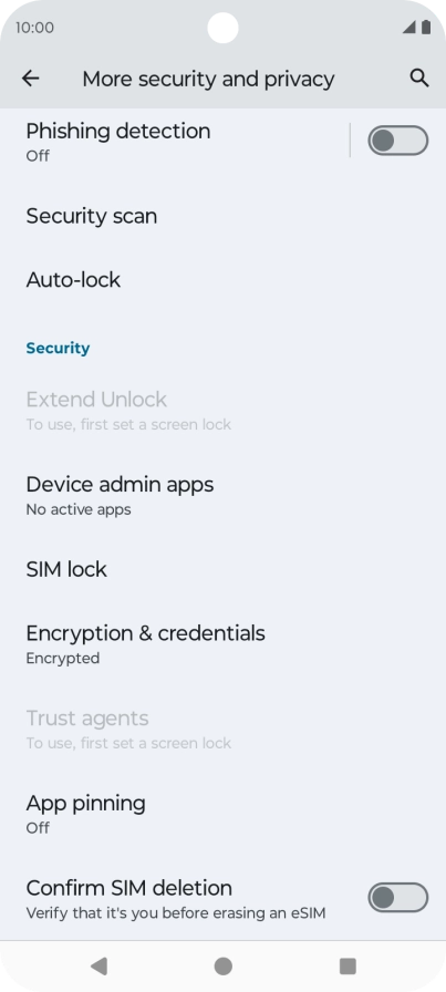 Press SIM lock. Press SIM lock.