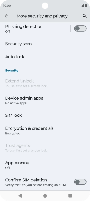 Press SIM lock. Press SIM lock.