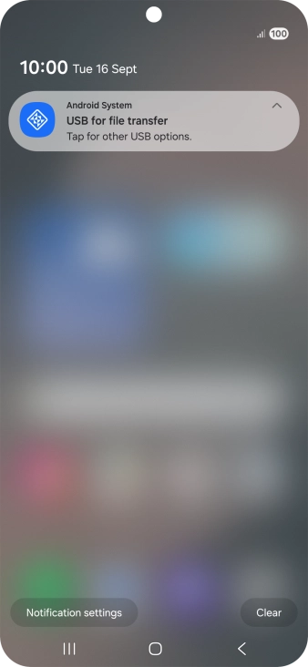 Press Tap for other USB options.. Press Tap for other USB options..