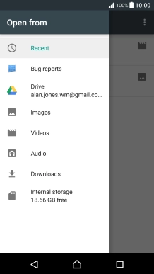 Press the required category and go to the required folder.