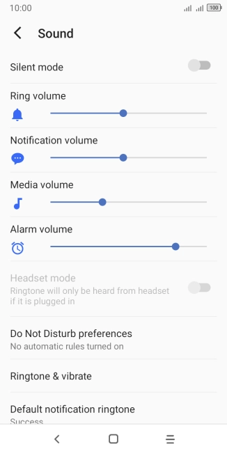 Press Ringtone & vibrate. Press Ringtone & vibrate.