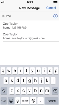 Press the required contact. Press the required contact.