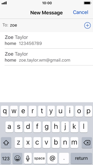 Press the required contact. Press the required contact.