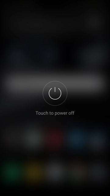 Press Touch to power off. Press Touch to power off.