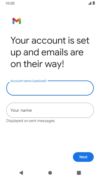 Press Your name and key in the required sender name. Press Your name and key in the required sender name.