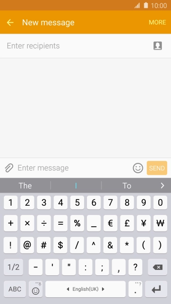 Press the required numbers and symbols. Press the required numbers and symbols.