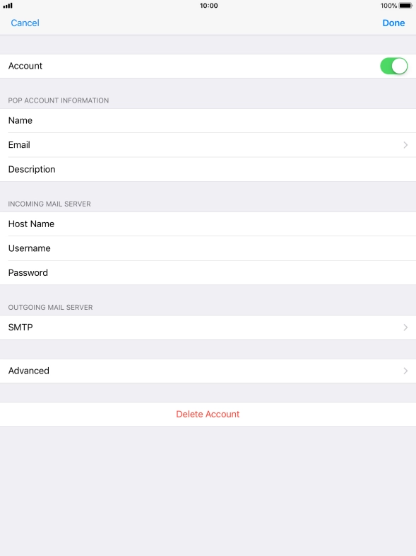 Press SMTP.