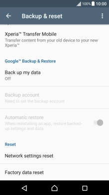 Press Factory data reset.