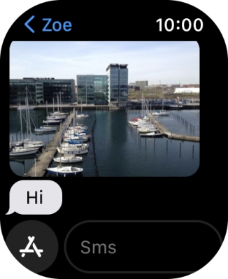 Press SMS. Press SMS.