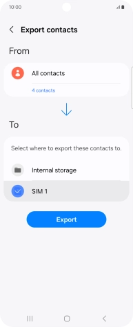 Press Export.
