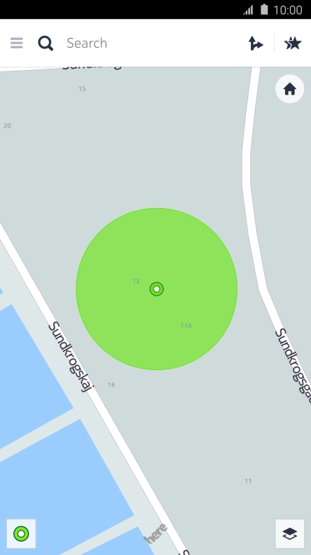 Press Search and key in the required destination. Press Search and key in the required destination.
