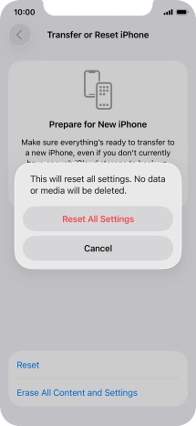 Press Reset All Settings.