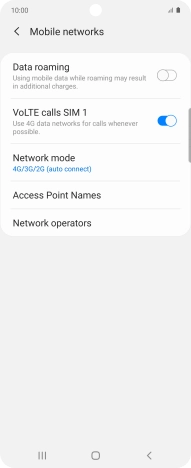 Press Network mode.