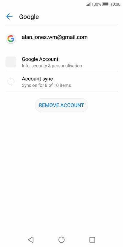 Press Account sync.