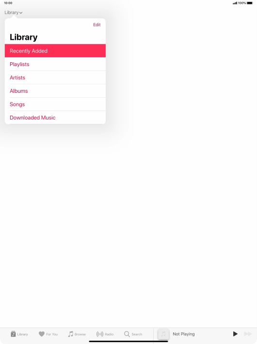 Press Playlists.