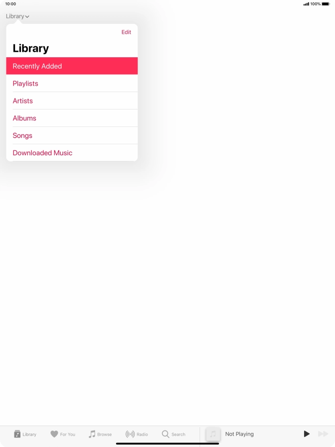 Press Playlists.