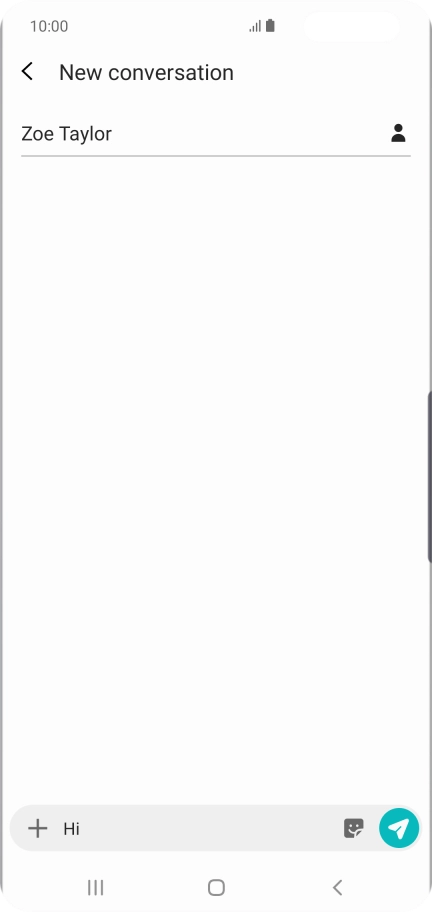Press the send icon when you've finished your text message.