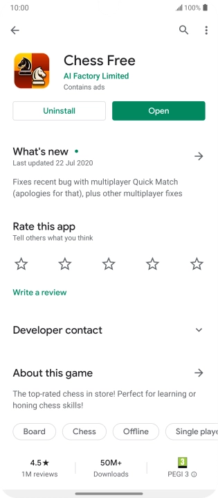 Press Uninstall.