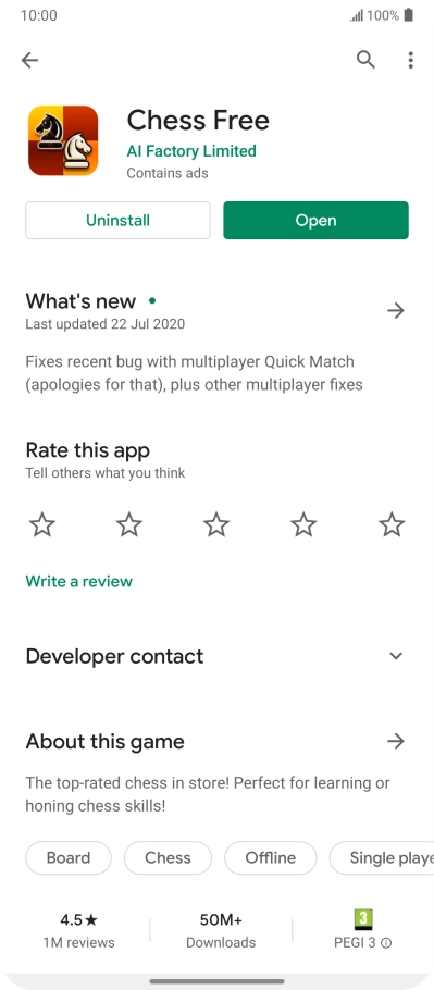 Press Uninstall.