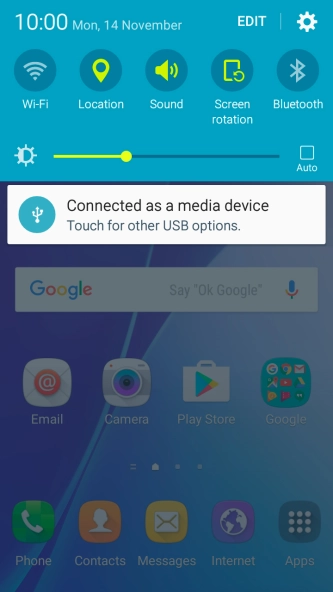 Press the settings icon.
