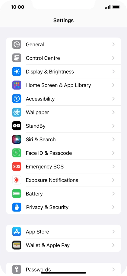 Press Face ID & Passcode.