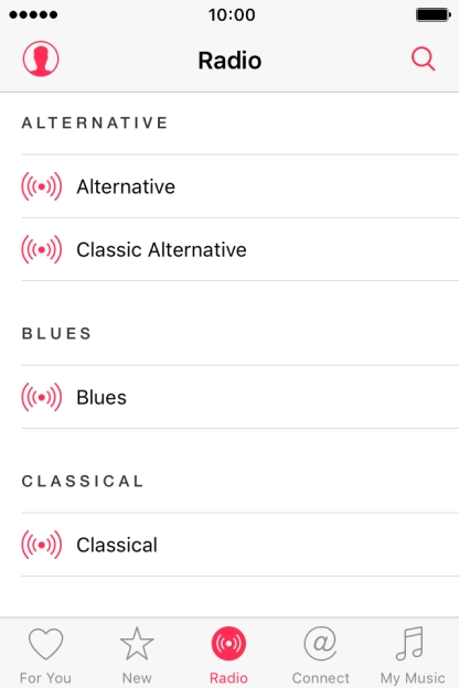 Press the required radio channel to start playback of other streaming radio channels. Press the required radio channel to start playback of other streaming radio channels.