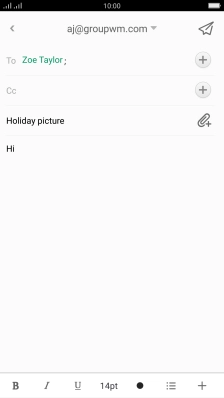 Press the attachment icon.
