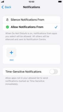 Press the indicator next to 