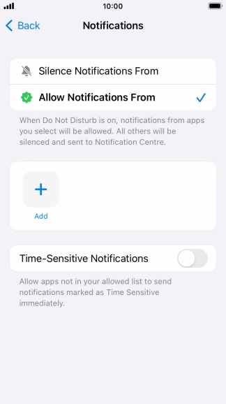 Press the indicator next to 