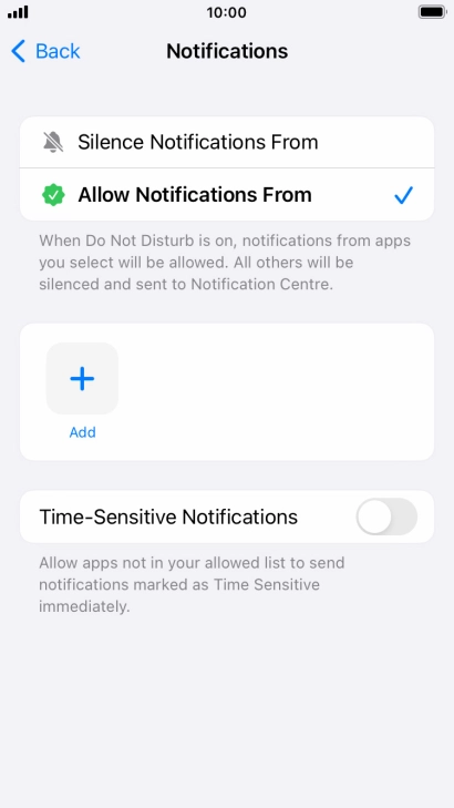 Press the indicator next to 