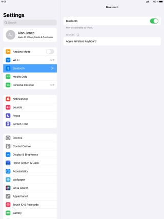 Press the required Bluetooth device and follow the instructions on the screen to pair the device with your tablet. Press the required Bluetooth device and follow the instructions on the screen to pair the device with your tablet.