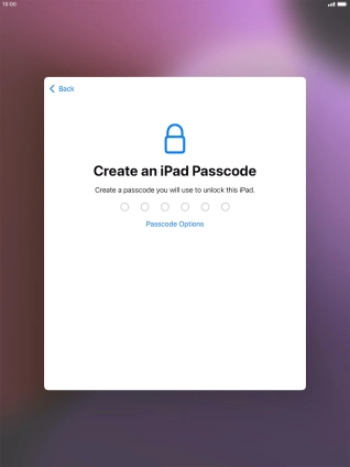 Press Passcode Options.