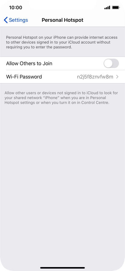Press Wi-Fi Password and key in the required password. Press Wi-Fi Password and key in the required password.