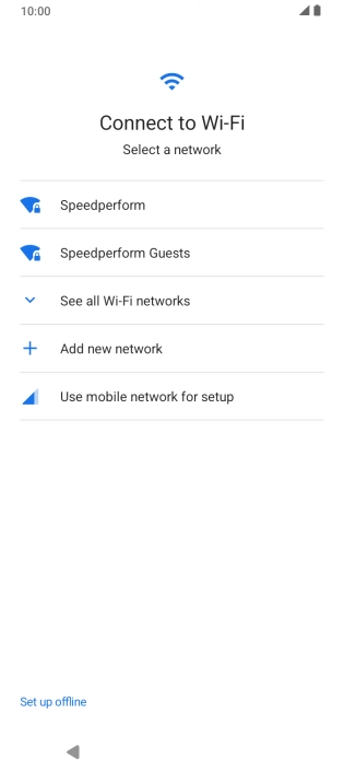 Press the required Wi-Fi network. Press the required Wi-Fi network.