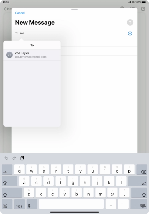 Press the required contact. Press the required contact.