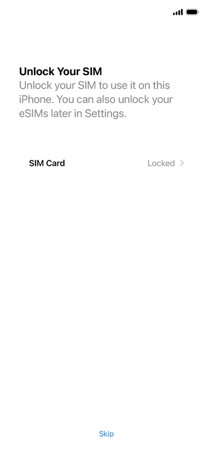 Press SIM Card. Press SIM Card.