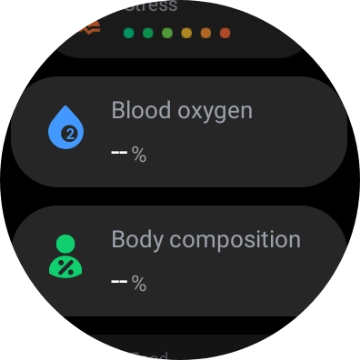 Press Blood oxygen. Press Blood oxygen.