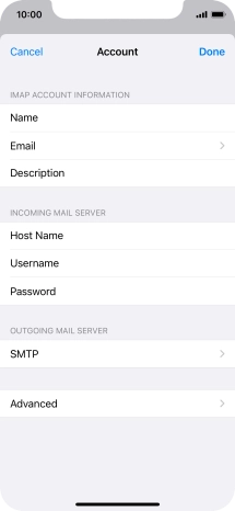 Press SMTP.