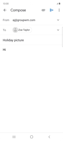 Press the attachment icon. Press the attachment icon.