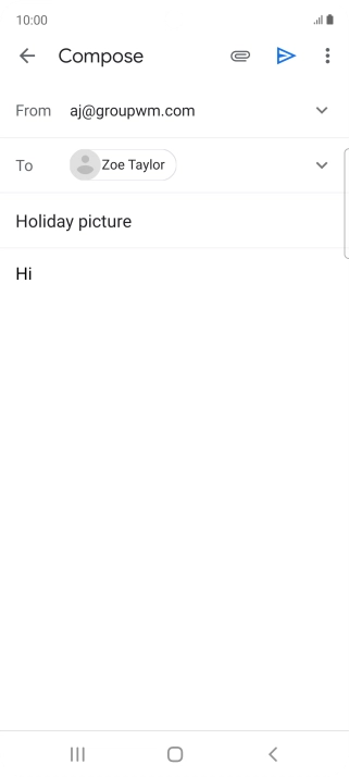 Press the attachment icon. Press the attachment icon.