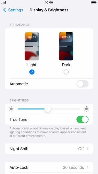 Press Dark.