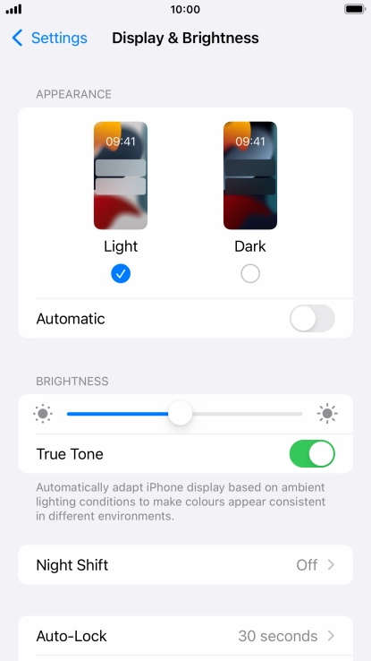 Press Dark.