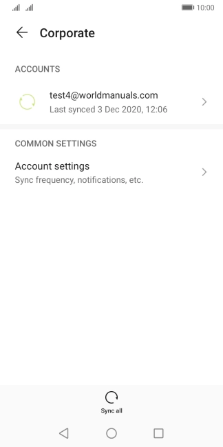 Press the required account. Press the required account.