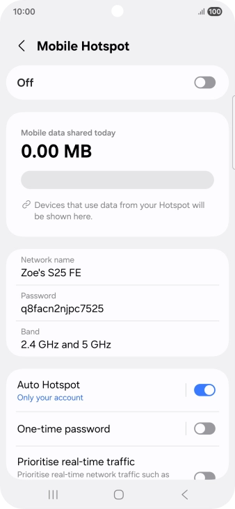 Press Network name.