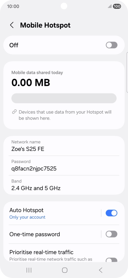 Press Network name.