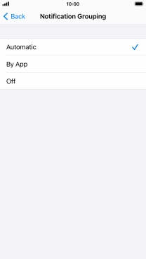 Press the required setting. Press the required setting.
