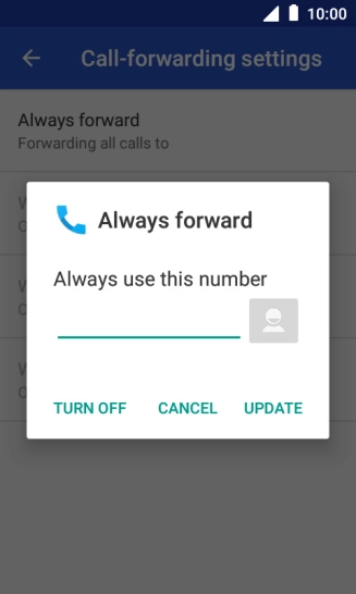 Press TURN OFF.