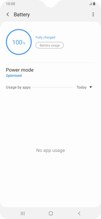 Press Power mode.